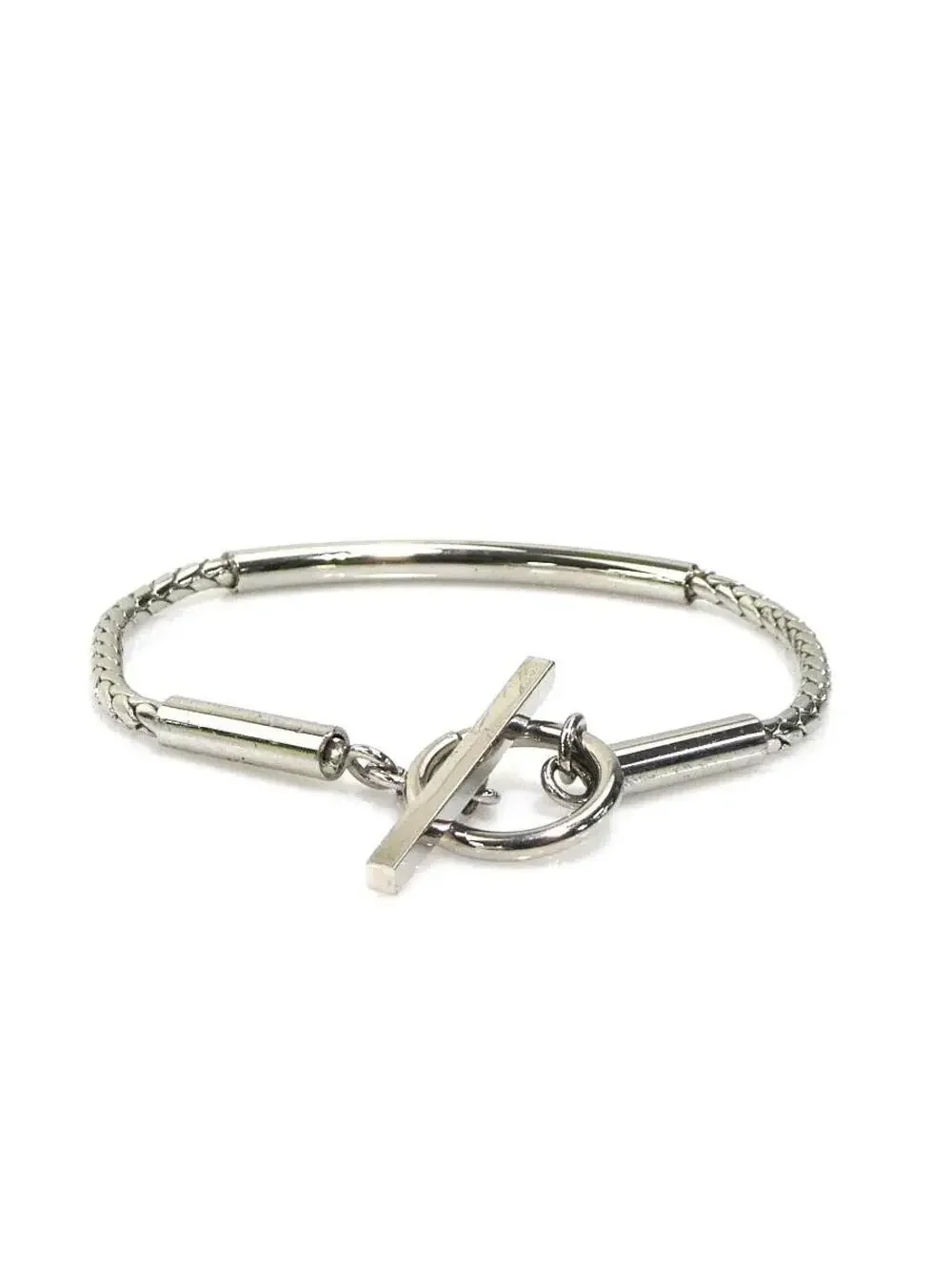 Auth Saint Laurent Bracelet Silver #302824S25B